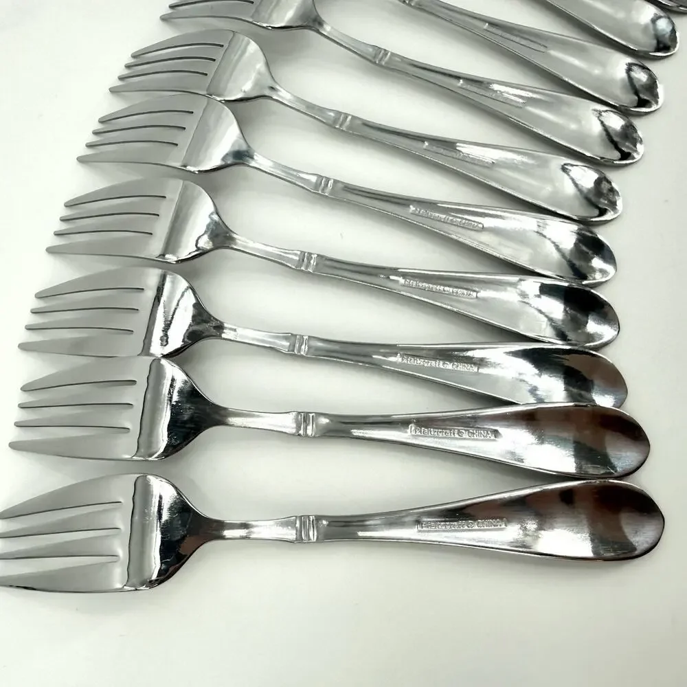 Pfaltzgraff Summerset Lot of 14 Salad Salad Forks 6 7/8 inch Stainless Flatware